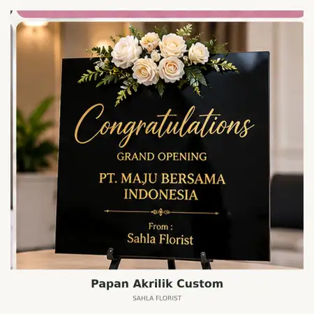 Papan Bunga Akrilik Paskal Bandung